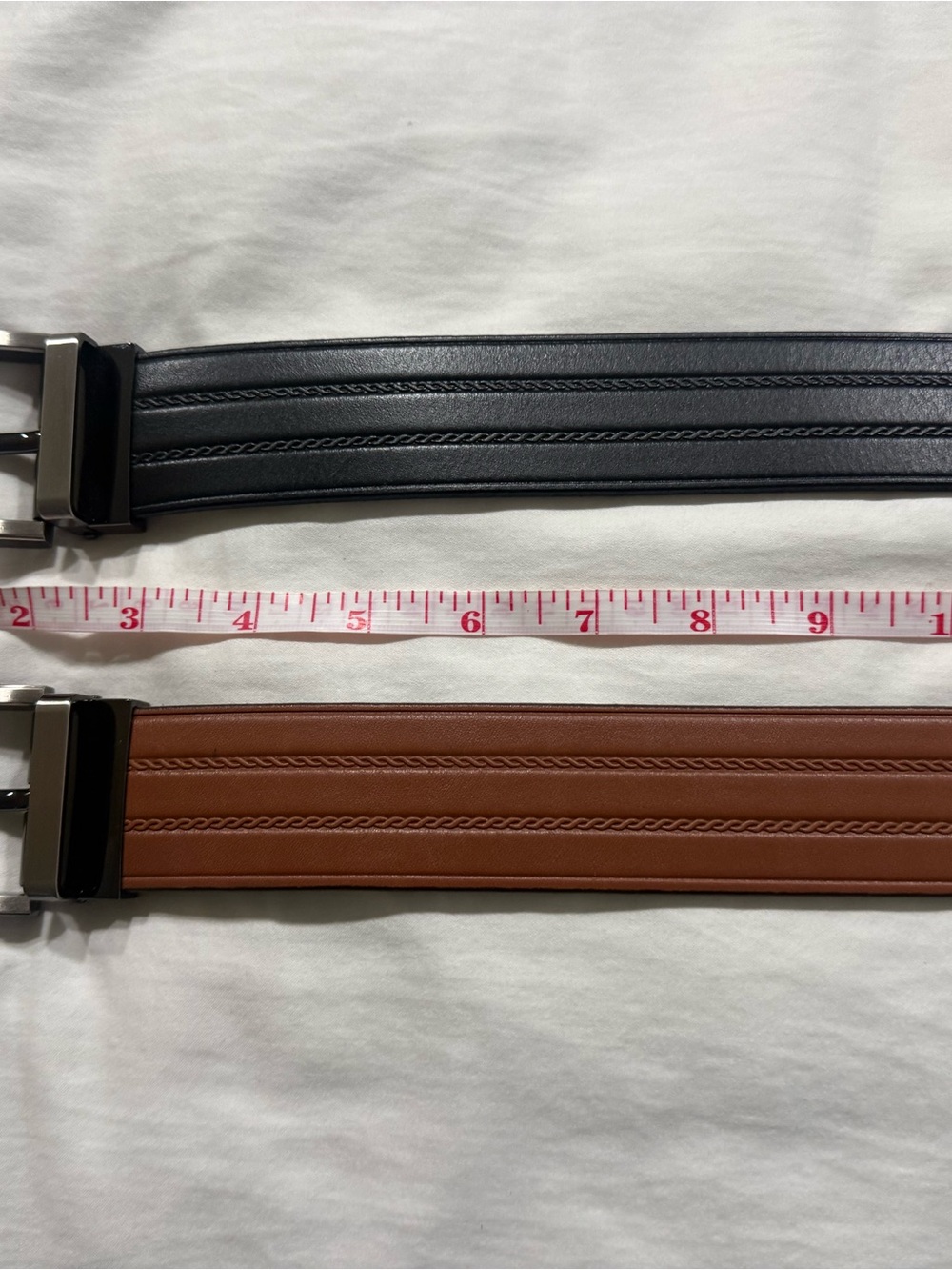 Men's Black NAB Leather Belt with Polished Gunmetal Buckle. New. 1.5” wide. - Picture 2 of 7